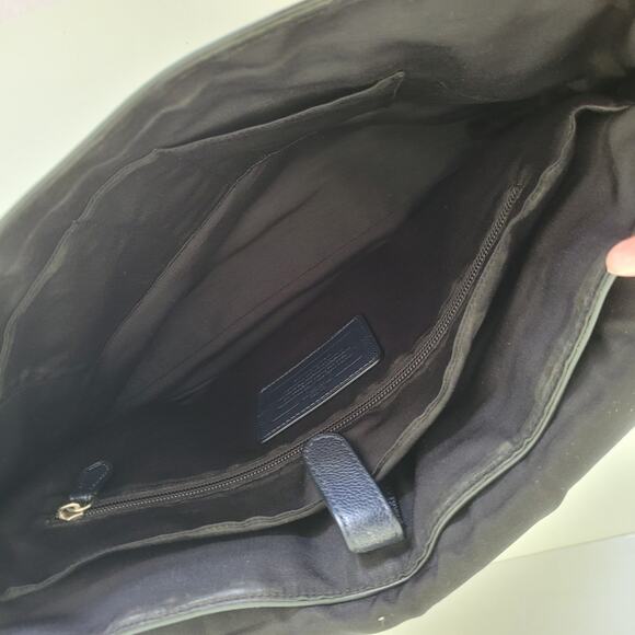 Coach F54792 Leather Charles Laptop Crossbody Shoulder Bag Midnight Blue Large - Picture 4 of 15